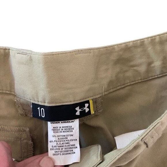 Under Armour shorts tan and purple size 10 - Picture 2 of 6